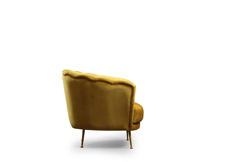 Fotoliu Daisy, Galben muştar, 97 x 93 x 84 cm