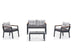 Garden Lounge Set Defne, Alb/Negru