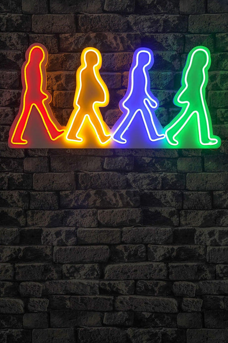 Lampa Neon The Beatles, Multicolor