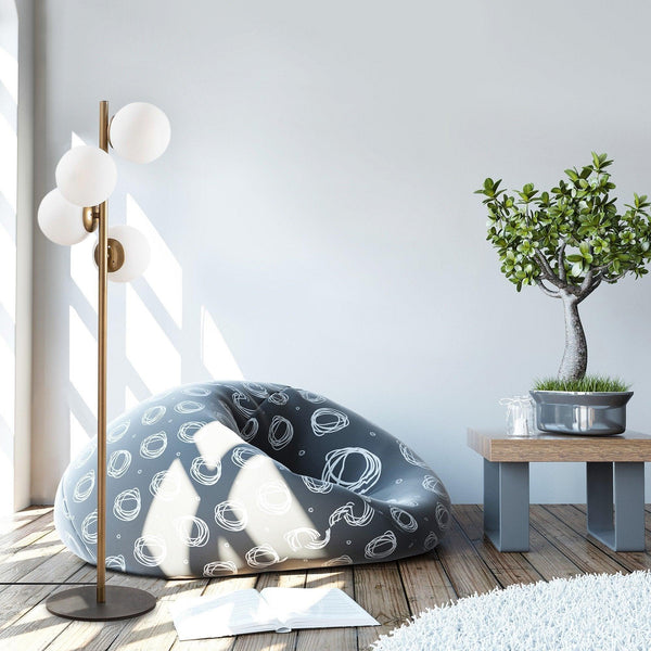 Lampadar Luxer, Auriu, 32x32x130 cm