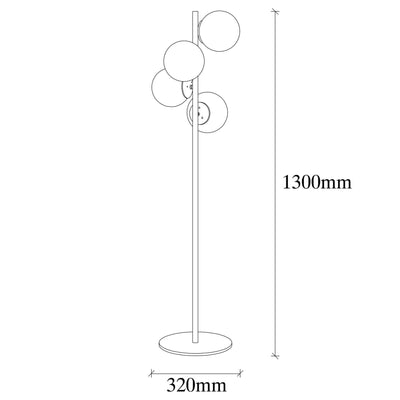 Lampadar Luxer, Auriu