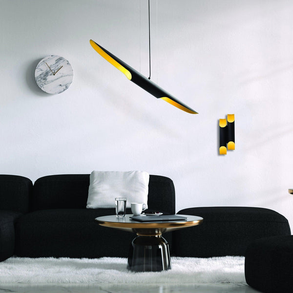 Lustra Alpida, Negru, 100x10x104 cm