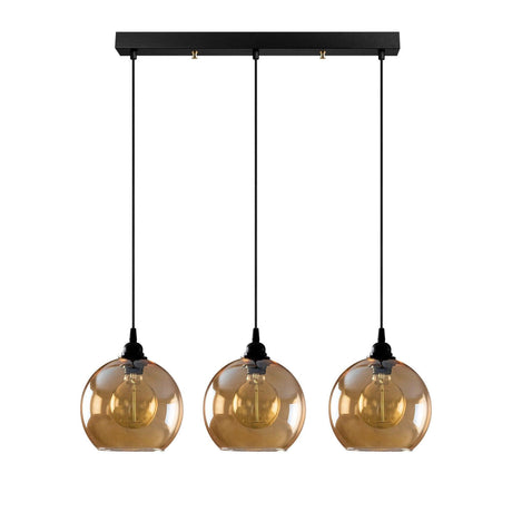 Lustra Amalara, Auriu - Negru, 70x20x116 cm
