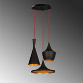 Lustra Amelie, Negru/Auriu
