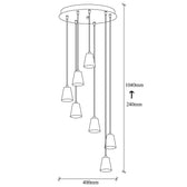Lustra Candelabra, Negru