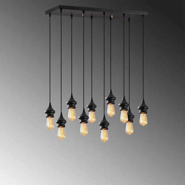 Lustra Exolamp, Negru, 80x28x107 cm