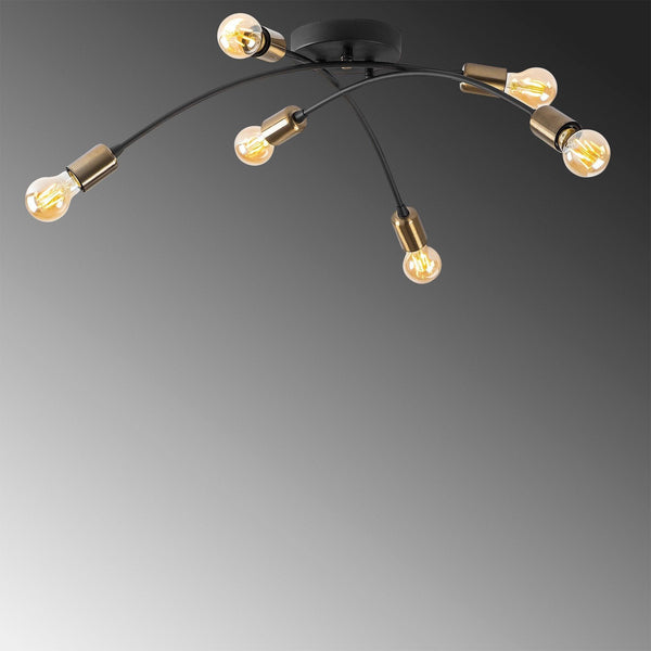 Lustra Fireworks, Negru - Vintage, 67x67x25 cm