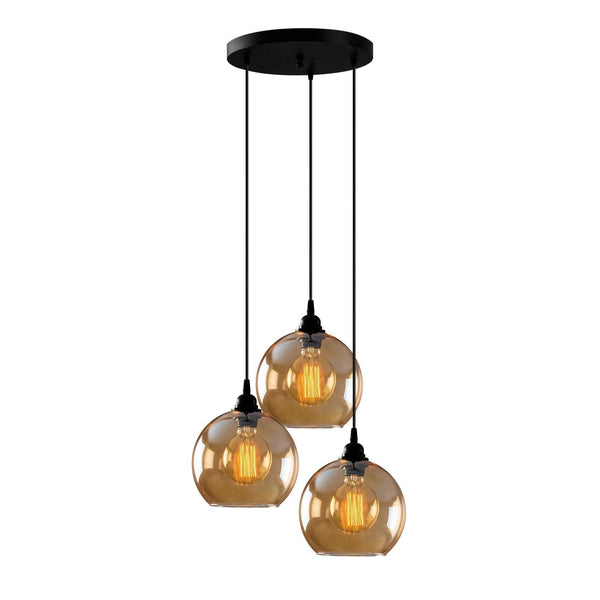 Lustra Lampal, Auriu - Negru, 44x44x116 cm