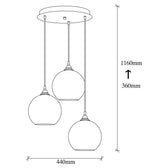 Lustra Lampal, Auriu/Negru