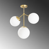 Lustra Ravelight 24, Galben/Alb