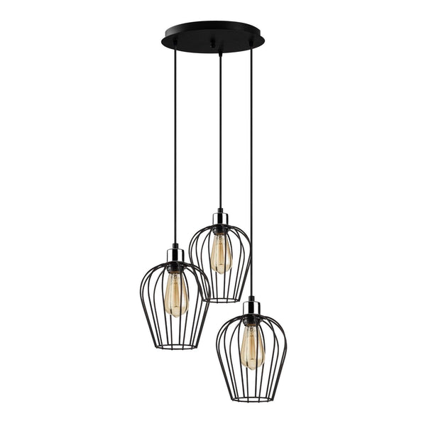 Lustra Sivir 06, Negru, 41x41x115 cm