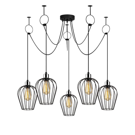 Lustra Sivir 91, Negru, 180x120x130 cm