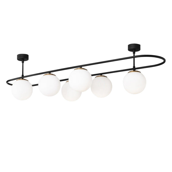 Lustra Sparklight, Negru, 124x40x33 cm