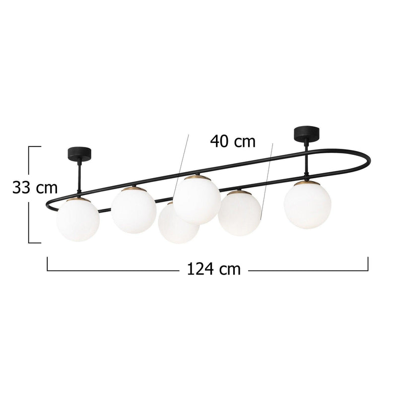 Lustra Sparklight, Negru