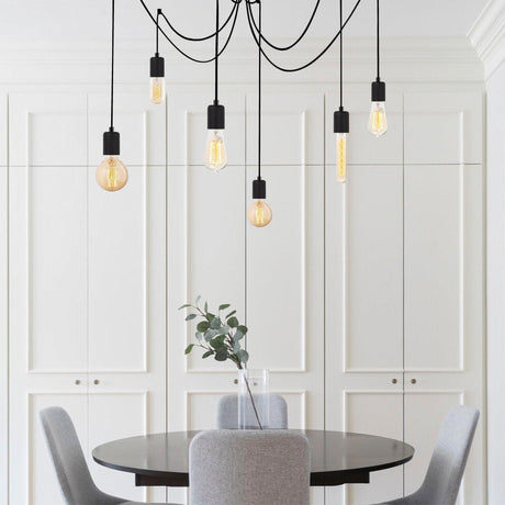 Lustra Walaso, Negru, 126x126x102 cm