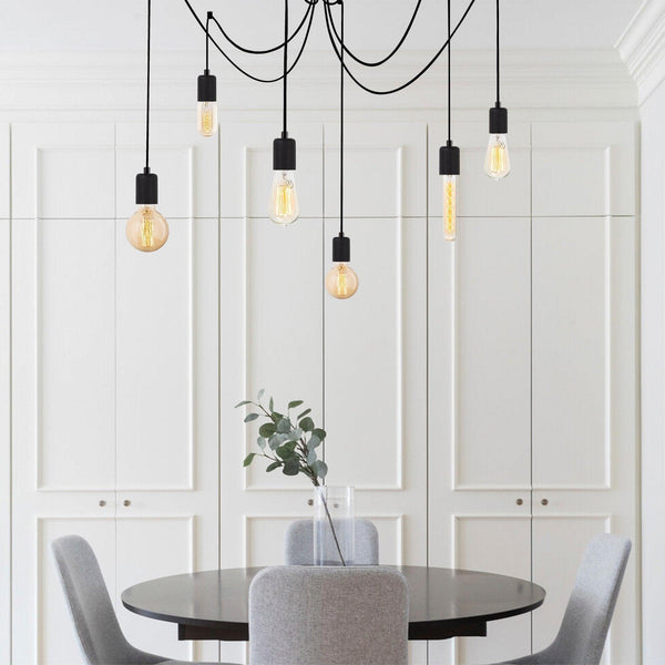 Lustra Walaso, Negru, 126x126x102 cm