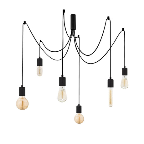 Lustra Walaso, Negru, 126x126x102 cm