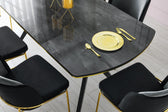 Masa Bucatarie Efor, Negru, 140x75x80 cm