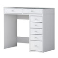 Masa De Machiaj Lux Inci cu 7 Sertare si Loc de Depozitare, Alb, 90 X 79 X 45 Cm