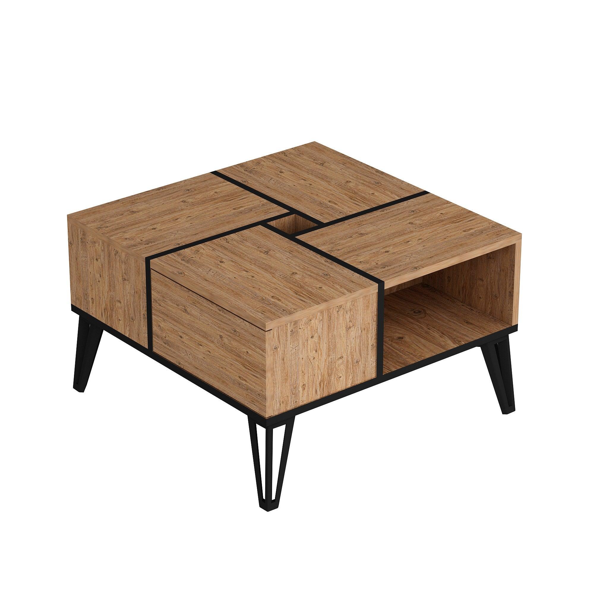Masuta De Cafea Dursun cu 4 Compartimente, 72x44x72 cm – Adore Home