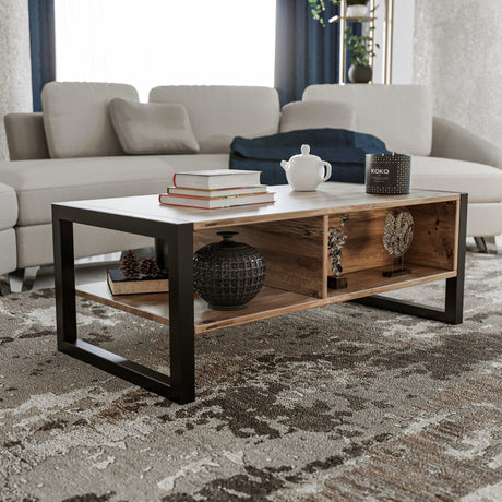 Masuta de cafea Haldizen, Stejar, 105x40x55 cm