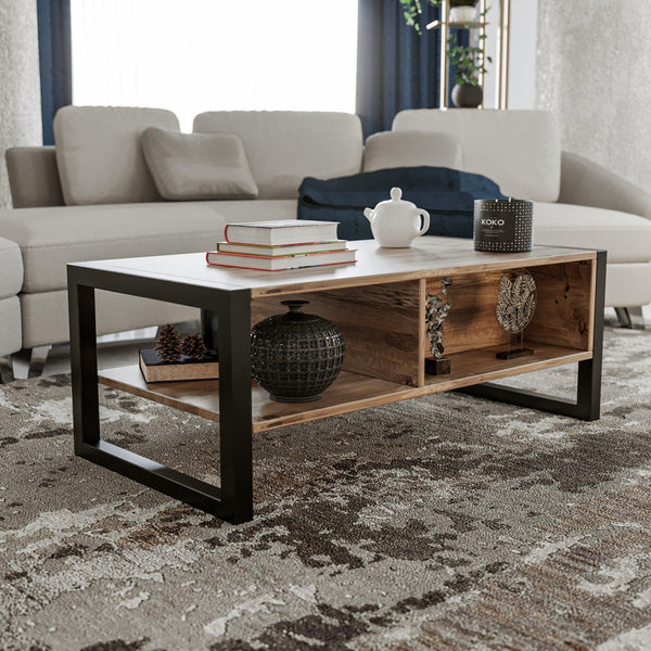 Masuta de cafea Haldizen, Stejar, 105x40x55 cm
