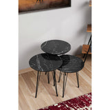 Masuta de Cafea MDF Mime, Negru, 38 x 38 x 55 - 50, 45 cm