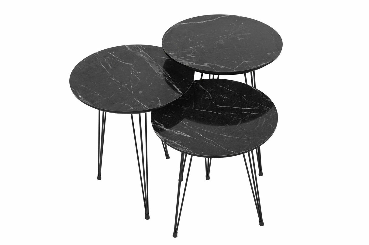 Masuta de Cafea MDF Mime, Negru, 38 x 38 x 55 - 50, 45 cm