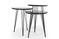 Masuta de Cafea Mime, Negru, 38 x 38 x 55 - 50 - 45 cm