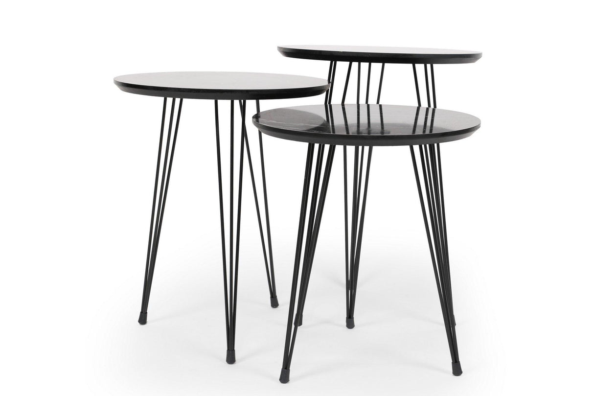 Masuta de Cafea MDF Mime, Negru, 38 x 38 x 55 - 50, 45 cm