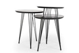 Masuta de Cafea MDF Mime, Negru, 38 x 38 x 55 - 50, 45 cm