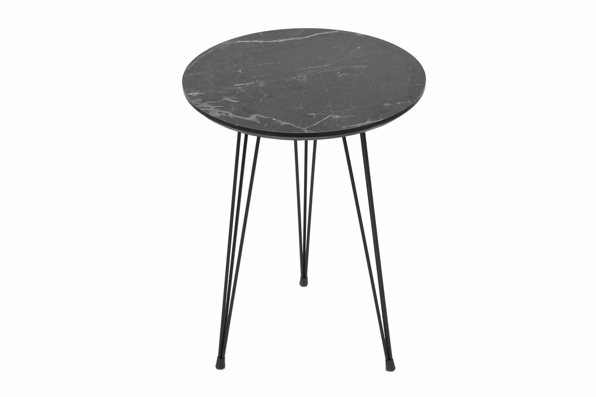 Masuta de Cafea MDF Mime, Negru, 38 x 38 x 55 - 50, 45 cm