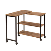 Masuta de cafea Melin cu roti, Negru Stejar , 70 x 63 x 76 cm,