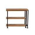 Masuta de cafea Melin cu roti, Negru Stejar , 70 x 63 x 76 cm,