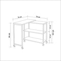 Masuta de cafea Melin cu roti, Negru Stejar , 70 x 63 x 76 cm,