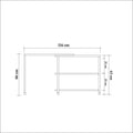 Masuta de cafea Melin cu roti, Negru Stejar , 70 x 63 x 76 cm,