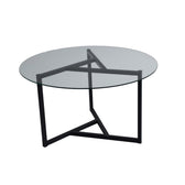 Masuta de cafea Triopa, Transparent, 75x42x75 cm