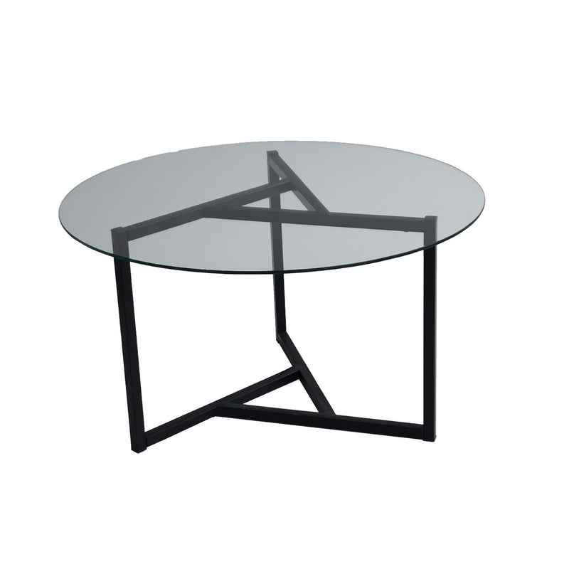 Masuta de cafea Triopa, Transparent, 75x42x75 cm