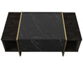 Masuta de cafea Veyron, Negru, 104x38x60 cm