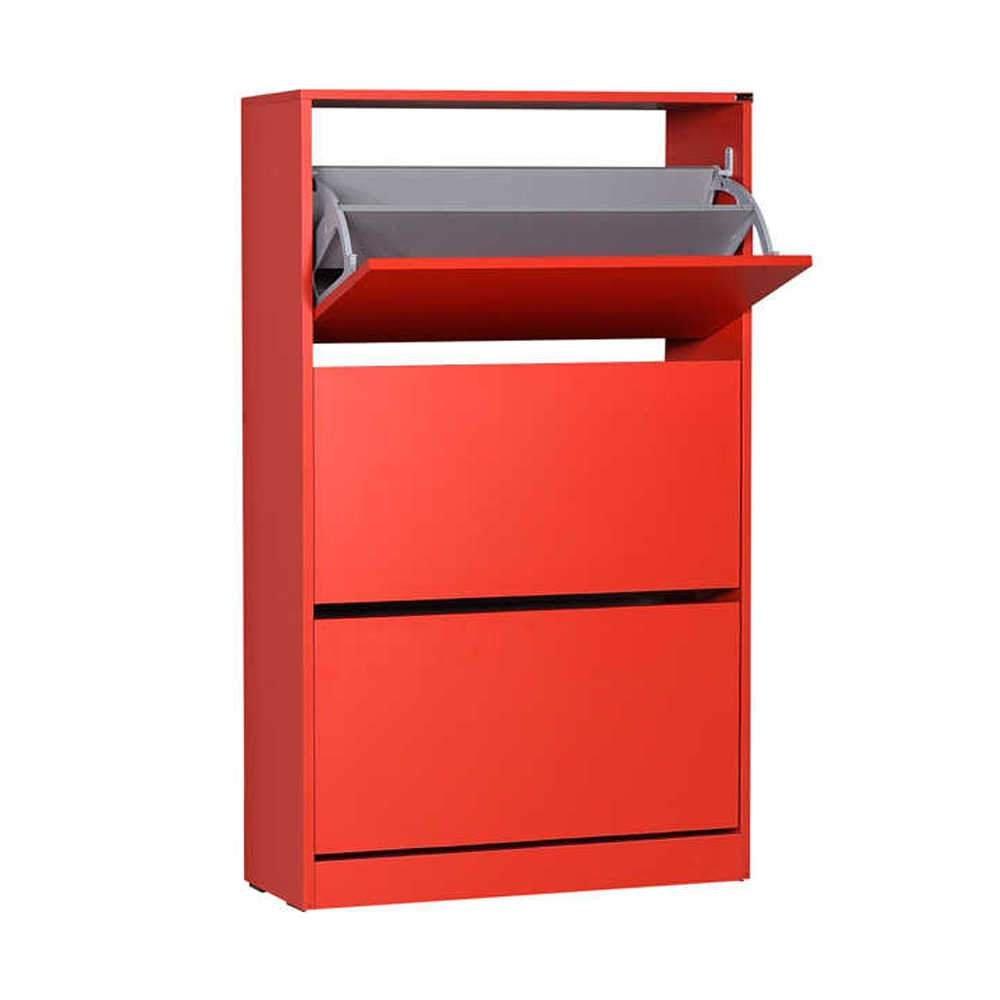 Pantofar Adore Max Plus, 18 Perechi, 3 Compartimente, 73x119x26 cm - Rosu