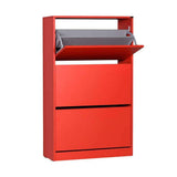 Pantofar Adore Max Plus, 18 Perechi, 3 Compartimente, 73x119x26 cm - Rosu