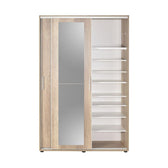 Pantofar Adore Porto cu cuier, 2 usi cu oglinda, 12 rafturi, capacitate 35 perechi incaltaminte, 120 x 212 x 40 Cm