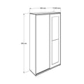 Pantofar Adore Porto cu cuier, 2 usi cu oglinda, 12 rafturi, capacitate 35 perechi incaltaminte, 120 x 212 x 40 Cm
