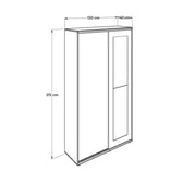 Pantofar Adore Porto cu cuier, 2 usi cu oglinda, 12 rafturi, capacitate 35 perechi incaltaminte, 120 x 212 x 40 Cm
