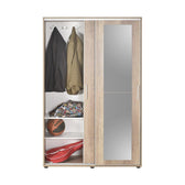 Pantofar Adore Porto cu cuier, 2 usi cu oglinda, 12 rafturi, capacitate 35 perechi incaltaminte, 120 x 212 x 40 Cm