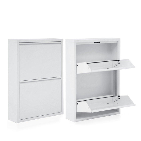 Pantofar Miko, 2 compartimente, Alb - Maro, 50x70x15 cm