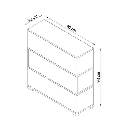 Pantofar Napolyon, Alb, 90x93x30 cm