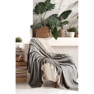 Cuvertura Patura Chenille, Negru, 210x170 cm