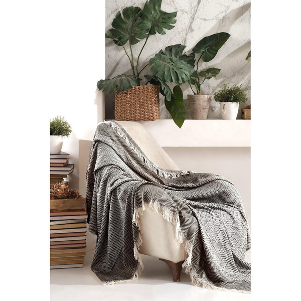 Patura Chenille, Negru, 210x170 cm