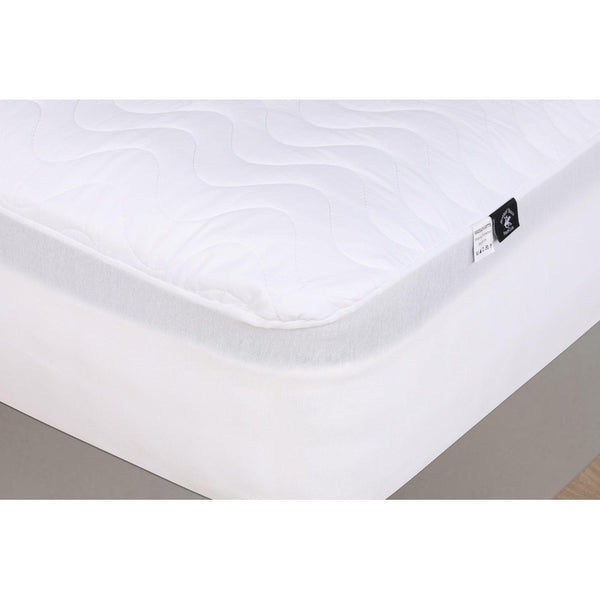 Protectie de pat double, 100% Bumbac Ranforce, Alb, 200x180 cm